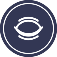 icono circular de ojo cerrado png