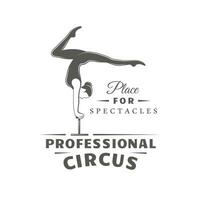 Circus label isolated on white background vector