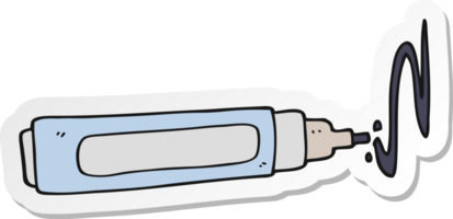 sticker of a cartoon pen png