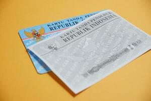 photocopy of Kartu Tanda Penduduk or KTP. identity card for Indonesian citizens photo