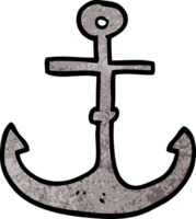 cartoon doodle ship anchor png