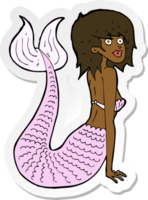 pegatina de una sirena de dibujos animados png