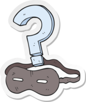 sticker of a cartoon mystery mask png