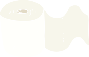 illustration en couleur plate d'un rouleau de papier toilette de dessin animé png