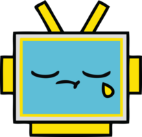 tête de robot de dessin animé mignon png