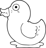 Preto e branco desenho animado borracha Pato png