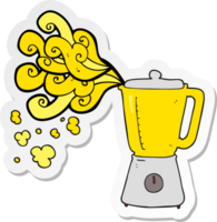 sticker of a cartoon blender going crazy png