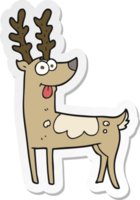 sticker of a cartoon reindeer png