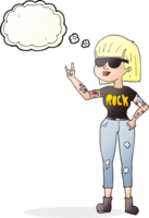 pensamiento burbuja dibujos animados rock mujer png