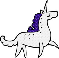 unicorno di doodle del fumetto png