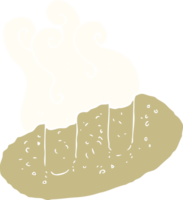 flat color illustration of a cartoon bread png