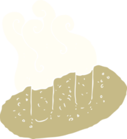 ilustración de color plano de un pan de dibujos animados png