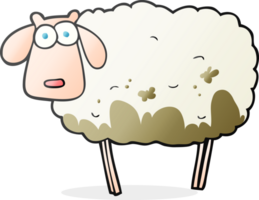 cartoon muddy sheep png