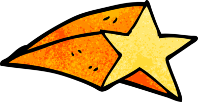 cartoon doodle shooting star png