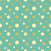 Seamless pattern vintage dots on green background. vector