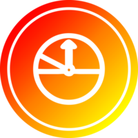 velocímetro circular no espectro de gradiente quente png