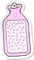 sticker of a cartoon hot water bottle png