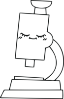 lijntekening cartoon microscoop png