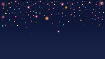 vistoso estrellas. polvo de estrellas que cae polvo de estrellas que cae estrella. brillar polvo de estrellas resumen dispersión brillante chispas. aleatorio Brillantina partícula diseño. vector antecedentes ilustración