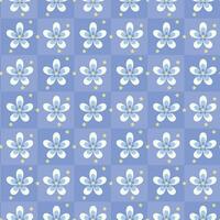 Purple and white Retro Checkered Flower Pattern Art Print. Pattern art, Flower printable for cover book, wallpaper. vector