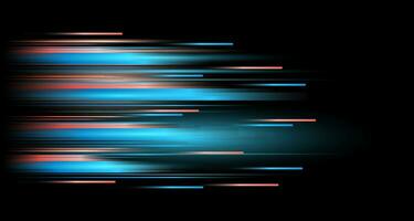 Abstract Background With Glowing Horizontal Lines. Illustration Light Render Of Digital Technology vector