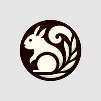 Cute rabbit symbol, icon on white background. Design elements vector