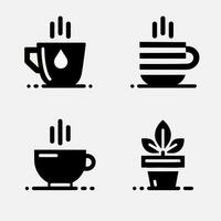 minimalista café taza icono vector