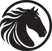 Horse logo vector art illustration, horse face logo
