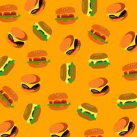 Cheeseburger pattern vector