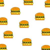 Burger background vector