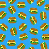 burgers fast food pattern vector