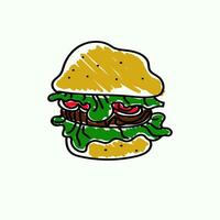 Burger sketch vector