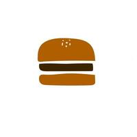 Simple burger icon vector