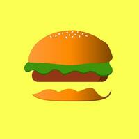 Big burger illustration vector