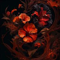 AI generated Flower Wallpaper Abstract photo