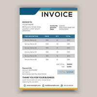 Business corporate creative invoice template. Business invoice for your business, print ready invoice template. vector