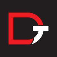 DT logo design. modern Letter DT monogram logo initials. DT logo template vector