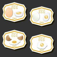 Beautiful illustration on theme of celebrating annual holiday World Egg Day vector