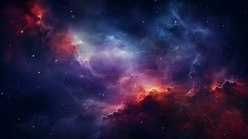 AI generated space galaxy nebula background photo