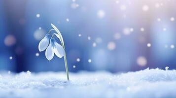 AI generated Beautiful spring background with beautiful bokeh, copy space. photo