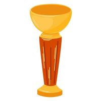 Winner trophy cup. Symbols of relay race, competition victory, champion or winner. Vector hand draw illustration isolated on white.