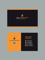 Gold and black business card design vector