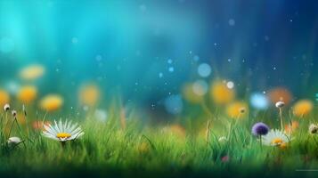 AI generated Dreamy natural background. beautiful bokeh, copy space. photo