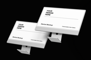PSD mockup with black background and editable object color