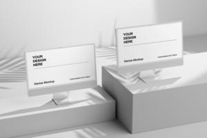 PSD mockup with shadow background and realistic scene
