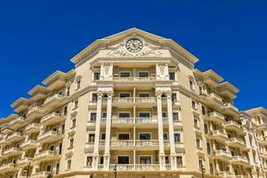 Beautiful high-rise building in the city photo