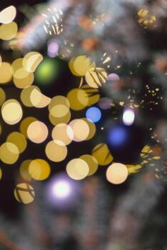 borroso Navidad y nuevo año tema antecedentes con brillante y espumoso elementos foto