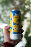 Bangkok, Thailand - December 19, 2023 A canned beer of Cheers Selection Japanese Yuzu. Cheers Selection x Yuzu House photo