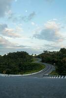 Unseen Curved road number 3 on Route Number 1081 Santisuk, Bo Kluea District, Nan province, Thailand. photo