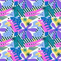 Abstract pattern with snowflakes vector